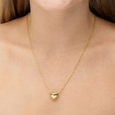 Colar Coração Clássico Banhado Ouro 18k