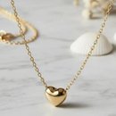 Colar Coração Clássico Banhado Ouro 18k