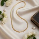Colar Choker Malha Amor Banhado a Ouro 18k
