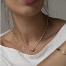 Colar Pérola Bolinha Cravejada Banhado A Ouro 18k