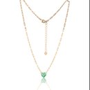 Colar Cartier Banhado Ouro 18k Zircônia Verde