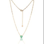 Colar Cartier Banhado Ouro 18k Zircônia Verde