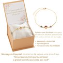 Caixa Mensagem Presente e Pulseira Banhada A Ouro 18k