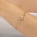 Caixa Mensagem Presente e Pulseira Banhada A Ouro 18k