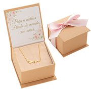 Presente Pulseira Dinda Banhado A Ouro 18k com Caixa