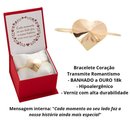 Bracelete Coração Banhado a Ouro 18k Caixa Mensagem