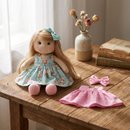 Kit Boneca e  3 Vestidos para Trocar