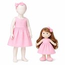Kit Boneca de Pano com 1 Vestido Infantil 05 à 6 anos