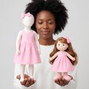 Kit Boneca de Pano com 1 Vestido Infantil 05 à 6 anos