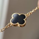 Pulseira Ouro Trevos Pretos
