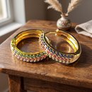 Brinco Feminino Ouro Argola Cravejada