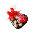 Coração Ferrero Rocher e Chaveiro