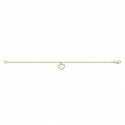 Pulseira Folheada A Ouro 18k Coração Madrepérola