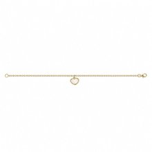 Pulseira Folheada A Ouro 18k Coração Madrepérola