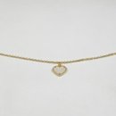 Pulseira Folheada A Ouro 18k Coração Madrepérola