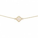Pulseira Folheada A Ouro 18k Trevo Madrepérola