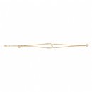 Pulseira Folheada A Ouro 18k 2 Fios Pingente