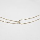 Pulseira Folheada A Ouro 18k 2 Fios Pingente