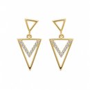 Brinco Pedras Zircônias Triangular