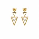 Brinco Pedras Zircônias Triangular