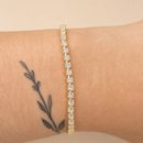 Pulseira Riviera Clássica Folheado A Ouro 18k