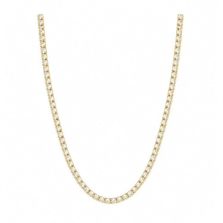 Colar Gargantilha Riviera Clássica Banho De Ouro 18k