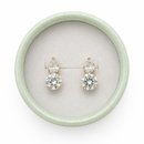 Brinco Folheado a Ouro 18k com Duas Zircônias