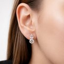 Brinco Folheado a Ouro 18k com Duas Zircônias