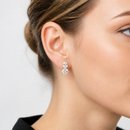 Brinco Folheado a Ouro 18k com Duas Zircônias