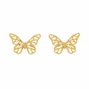 Brinco Borboleta Vazado em Banho de Ouro 18k