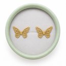 Brinco Borboleta Vazado em Banho de Ouro 18k