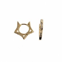 Brinco Argola Estrela com Zircônias Banho de Ouro 18k