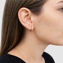 Brinco Argola Estrela com Zircônias Banho de Ouro 18k