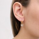 Brinco Grancho Coração Zircônia Folheado 18k