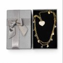 Pulseira Dupla Coração Cristais Zircônias Folheado 18k