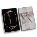 Pulseira Corações Delicada Presente Folheado a Ouro 18