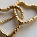 Gargantilha Colar Corações Delicado Folheado a Ouro 18