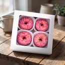 Caixa com 4 Mini Cake Donuts com Granulado Colorido 