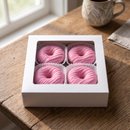 Caixa com 4 Mini Cake Donuts Listrados 