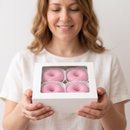 Caixa com 4 Mini Cake Donuts Listrados 