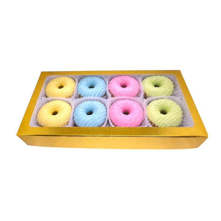 Caixa com 8 Mini Cake Donuts Candy Colors