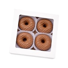 Caixa com 4 Mini Cake Donuts Coberto Chocolate