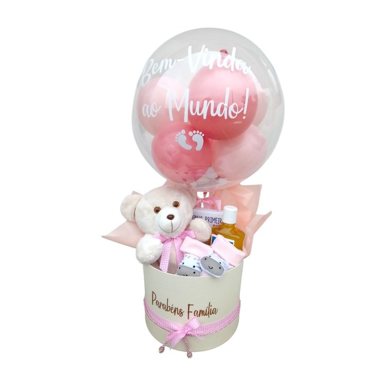 Box de Luxo Bem-Vinda ao Mundo - Edição Menina Rosa