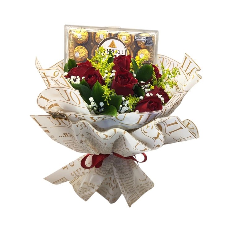 Buquê Apaixonante 8 Rosas