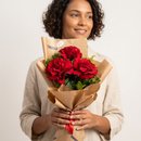 Buquê com 3 Rosas Vermelhas Chiq