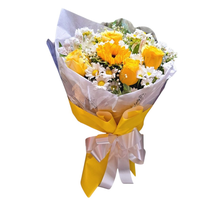 Buquê 4 Rosas Amarelas
