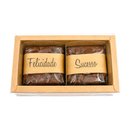 Caixa Kraft com Brownies e Mensagens