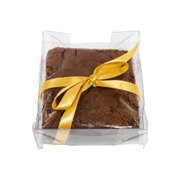 Caixa Transparente com Brownie de Café