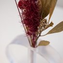 Vaso de Acrílico com Mini Buquê de Flores Secas P
