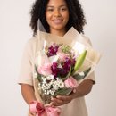 Buquê Rosas, Lírio e Boca de Leão